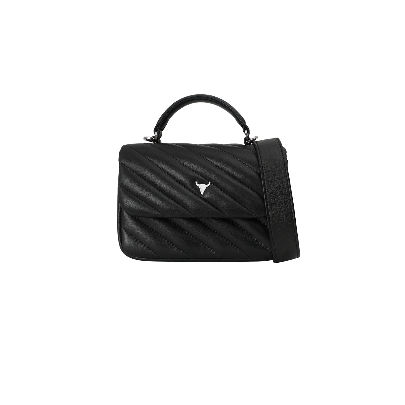 MINI BRIGITTE BAG - QUILTED BLACK LEATHER