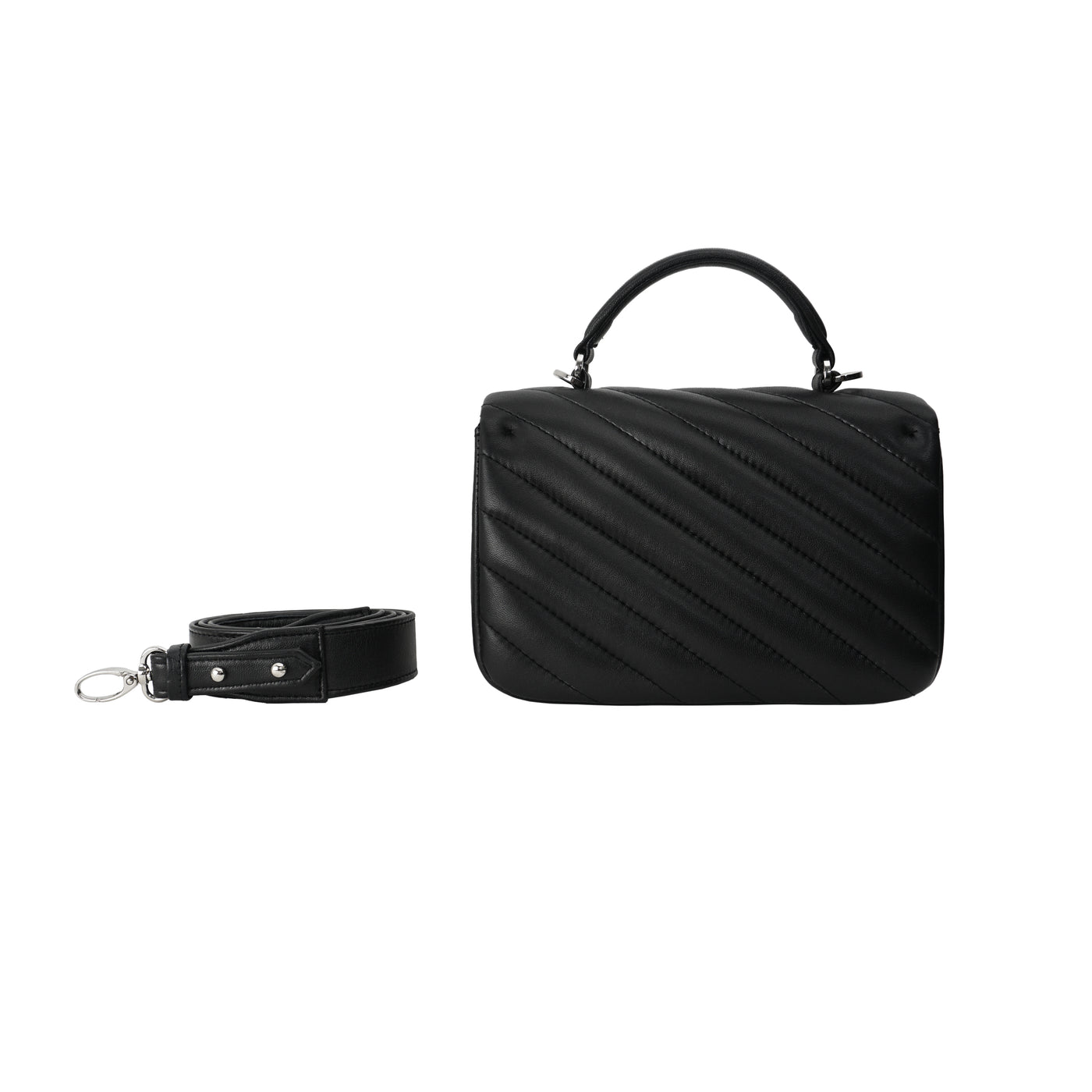 SAC MINI BRIGITTE - CUIR NOIR MATELASSÉ