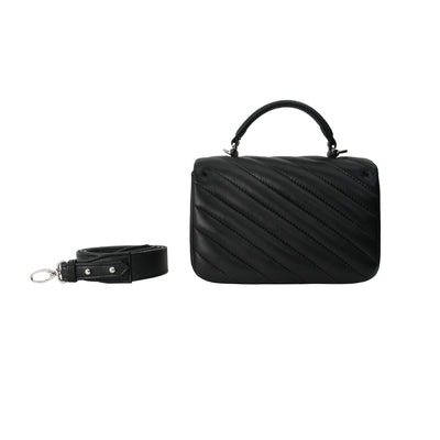 MINI BRIGITTE BAG - QUILTED BLACK LEATHER