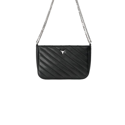 GABBY BAG - QUILTED BLACK LEATHER