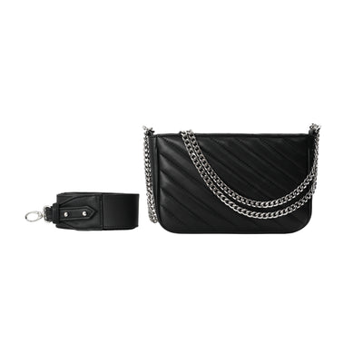 GABBY BAG - QUILTED BLACK LEATHER