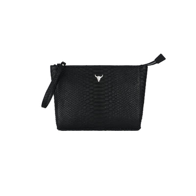 POCHETTE BAZAR - PYTHON NOIR