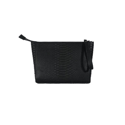 BAZAAR POUCH - BLACK PYTHON