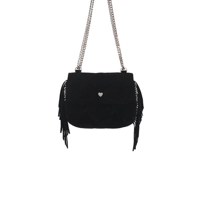 MINI CAPRI BAG - BLACK SUEDE