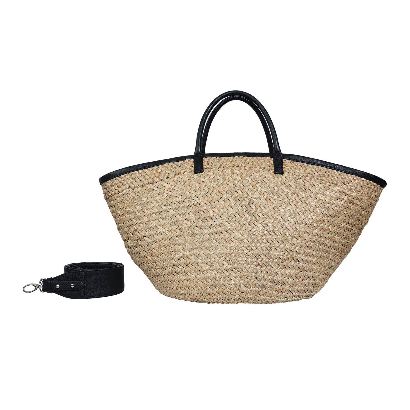 INKA BASKET - BLACK LEATHER