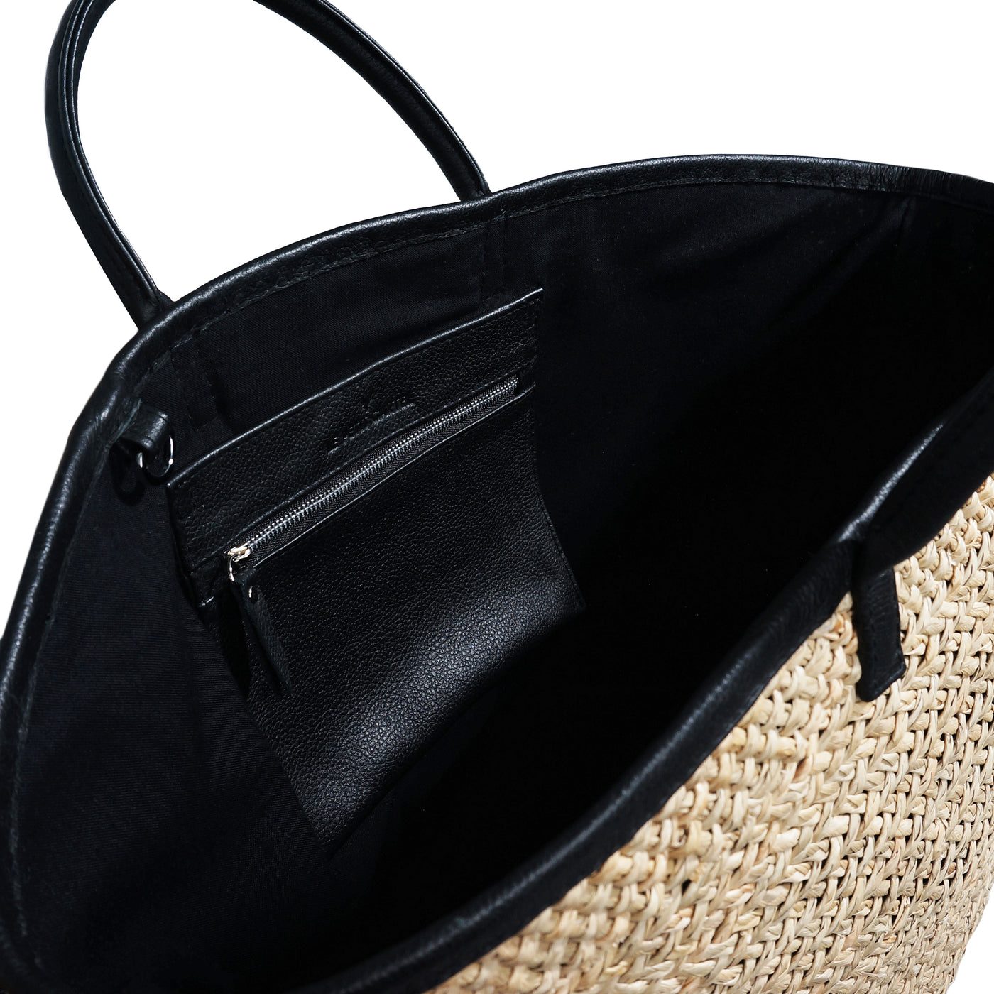 INKA BASKET - BLACK LEATHER