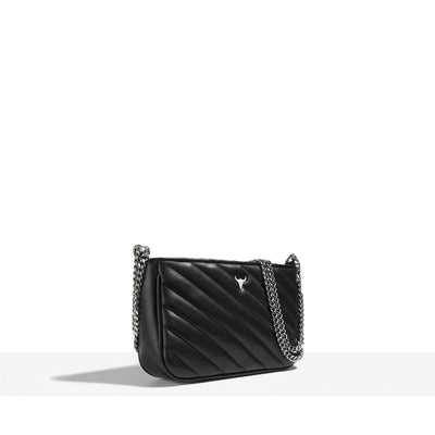 GABBY BAG - QUILTED BLACK LEATHER