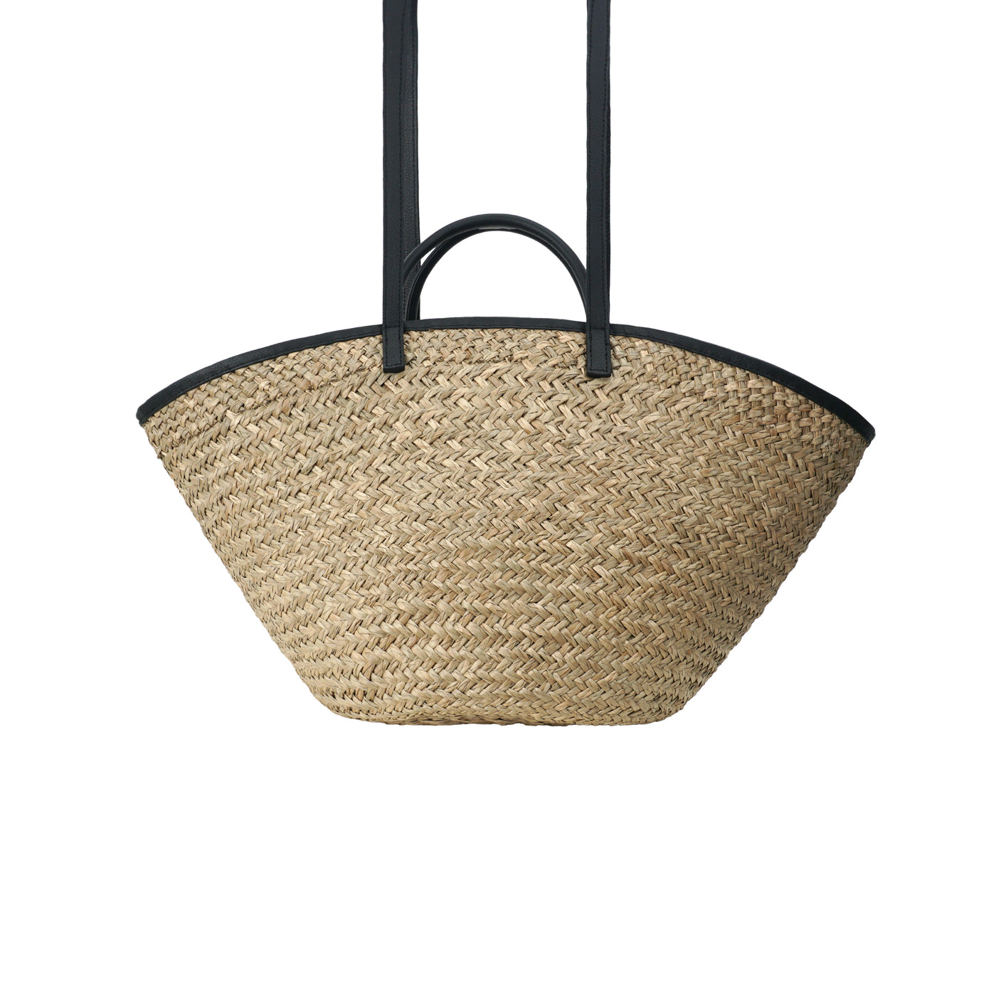 INKA BLACK LEATHER BASKET - SHOULDER CARRY