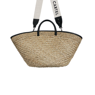 INKA BASKET - BLACK LEATHER/LE PETIT CARTEL HANDLE