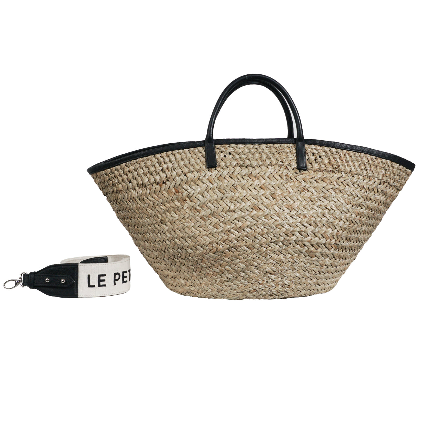 INKA BASKET - BLACK LEATHER/LE PETIT CARTEL HANDLE