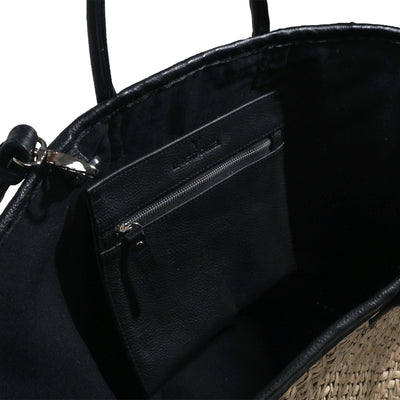 INKA BASKET - BLACK LEATHER/LE PETIT CARTEL HANDLE