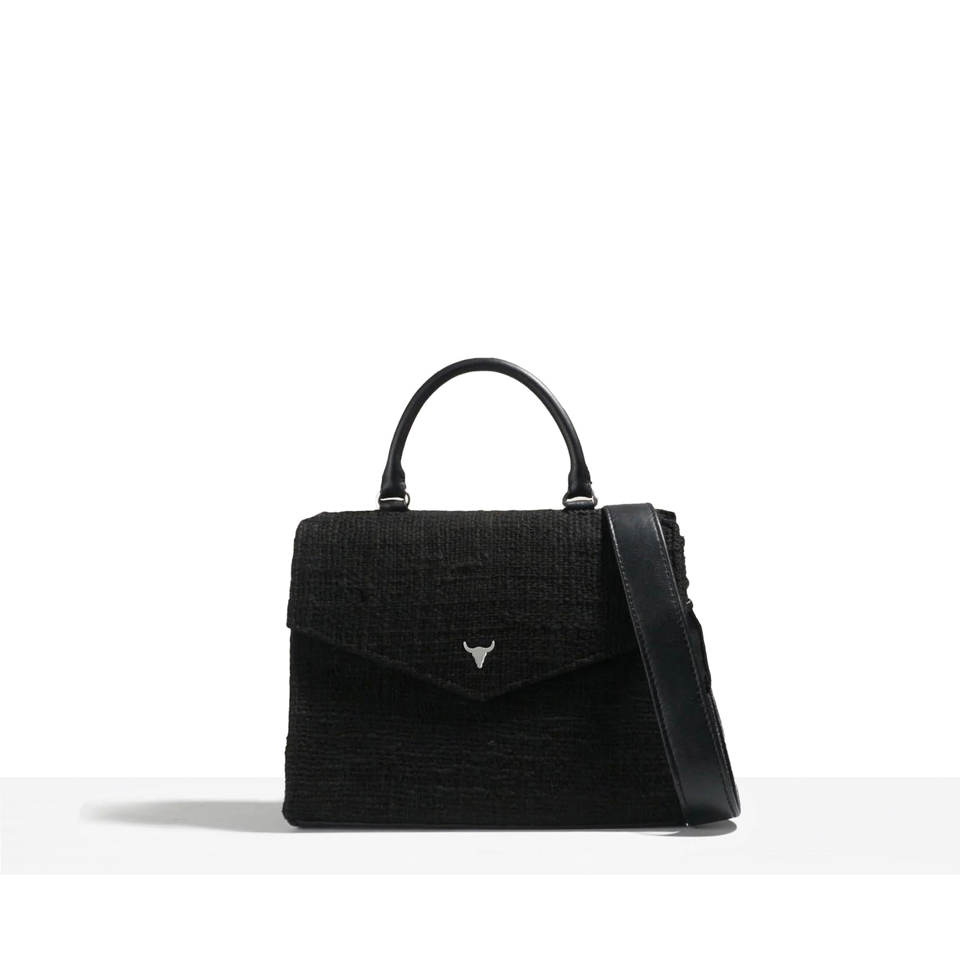 JOÉ BAG - BLACK WOVEN COTTON