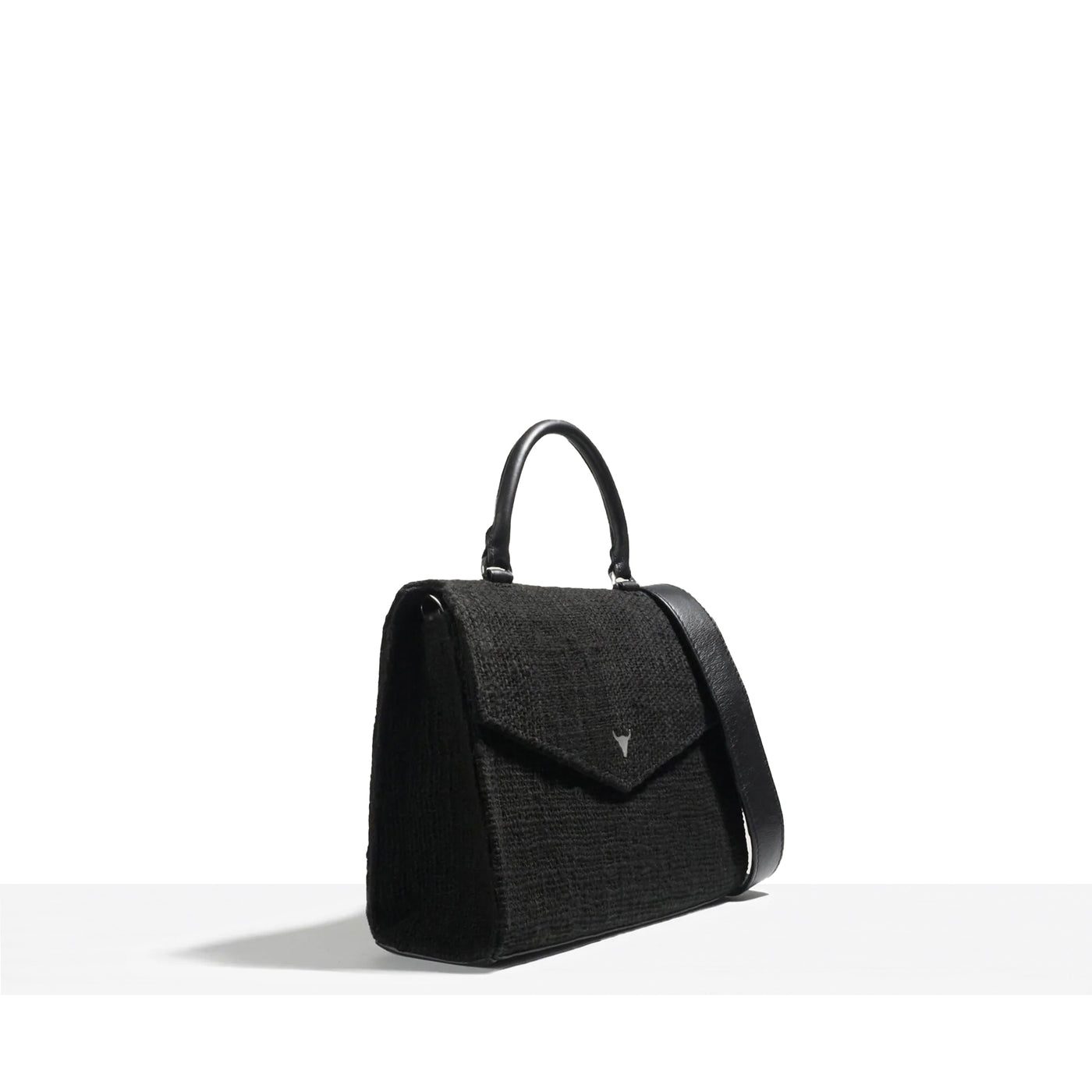 JOÉ BAG - BLACK WOVEN COTTON