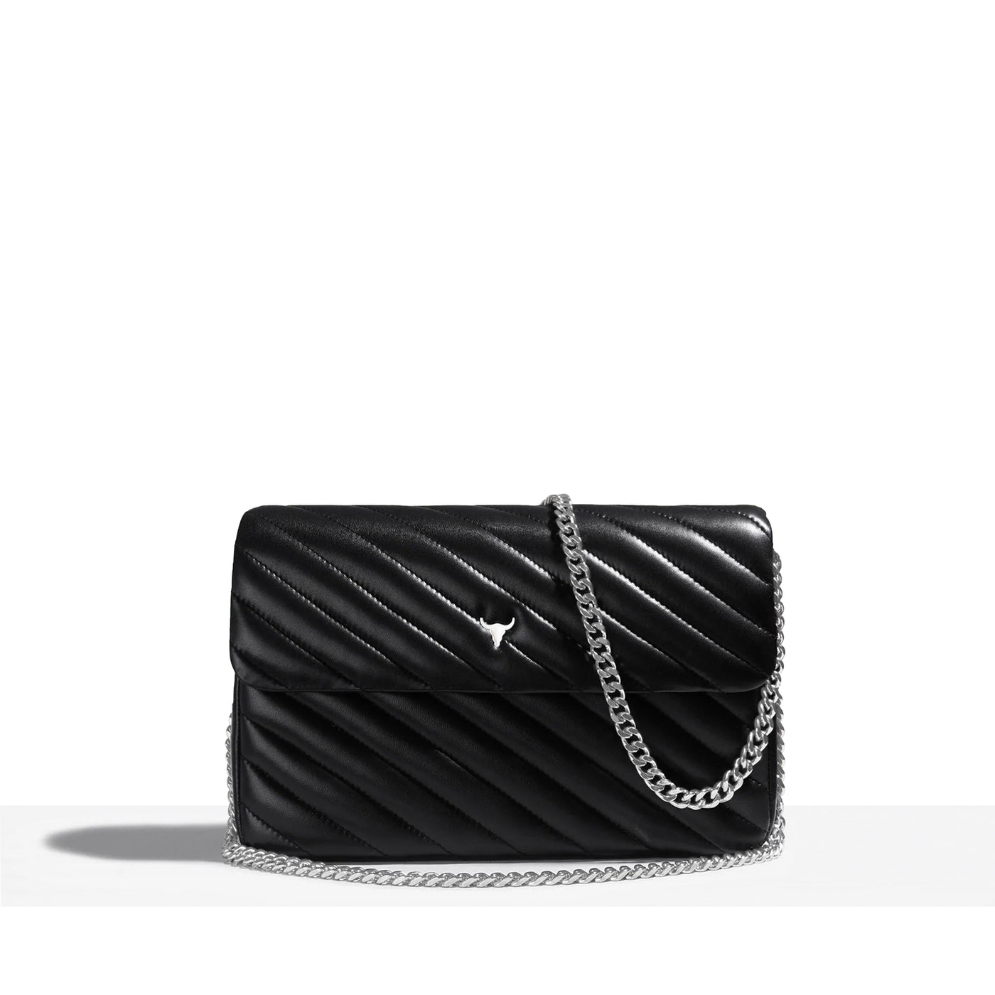 MAXI JOSH BAG - QUILTED BLACK LEATHER