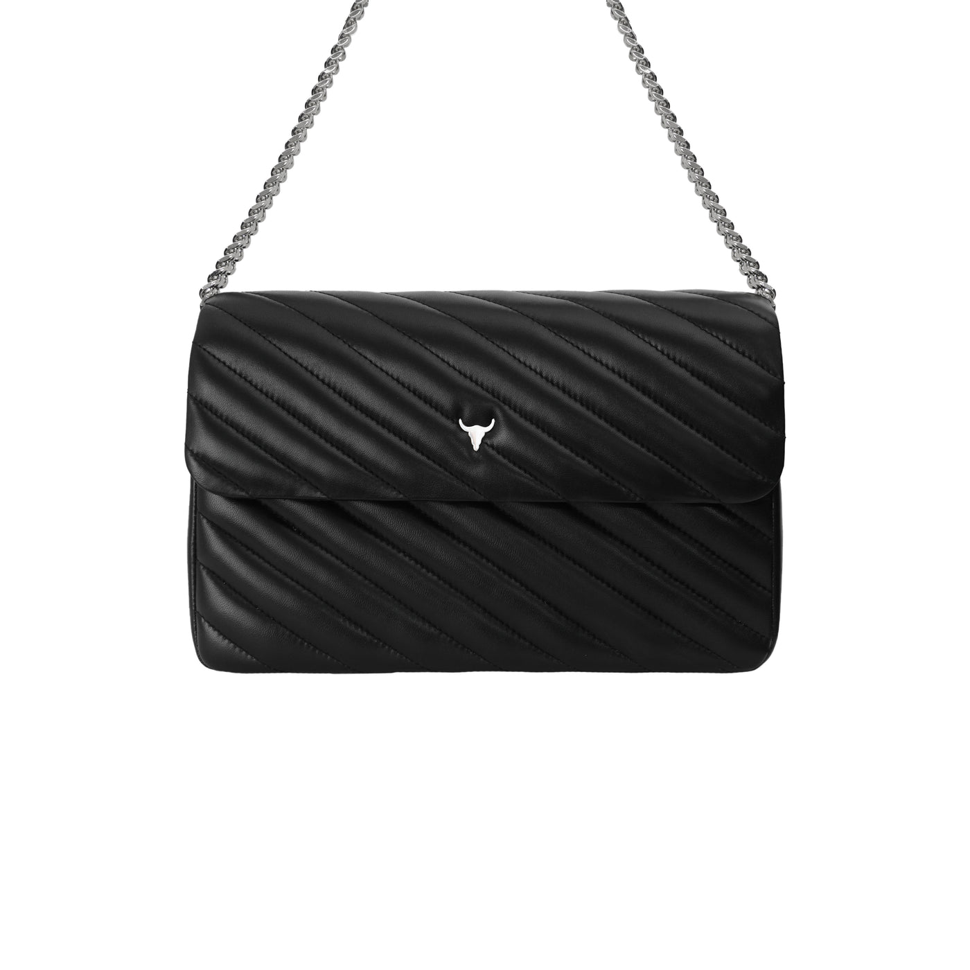 SAC MAXI JOSH - CUIR NOIR MATELASSÉ