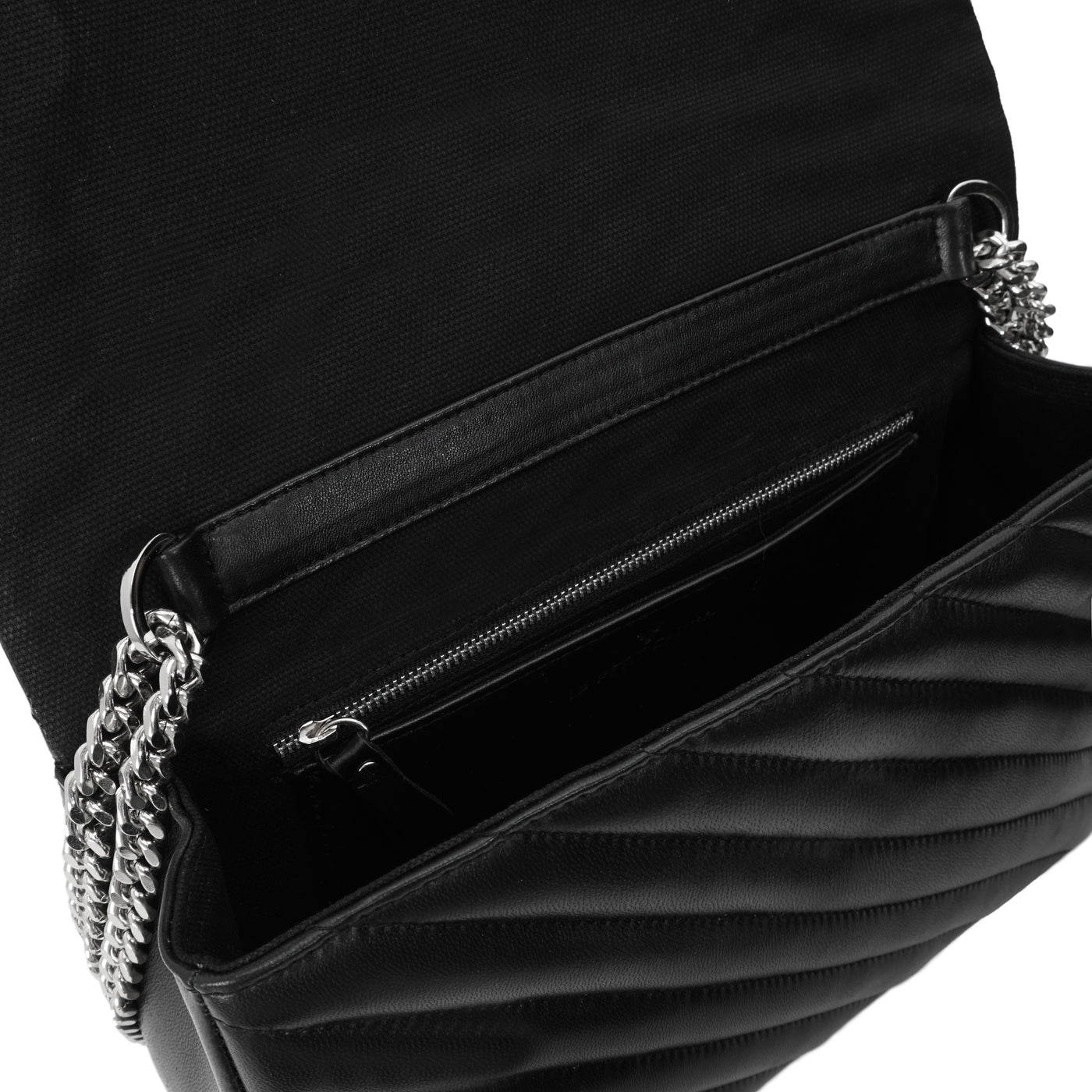 MAXI JOSH BAG - QUILTED BLACK LEATHER