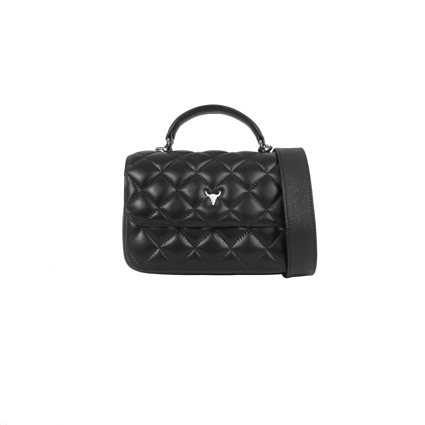 MINI BRIGITTE BAG - QUILTED BLACK LEATHER