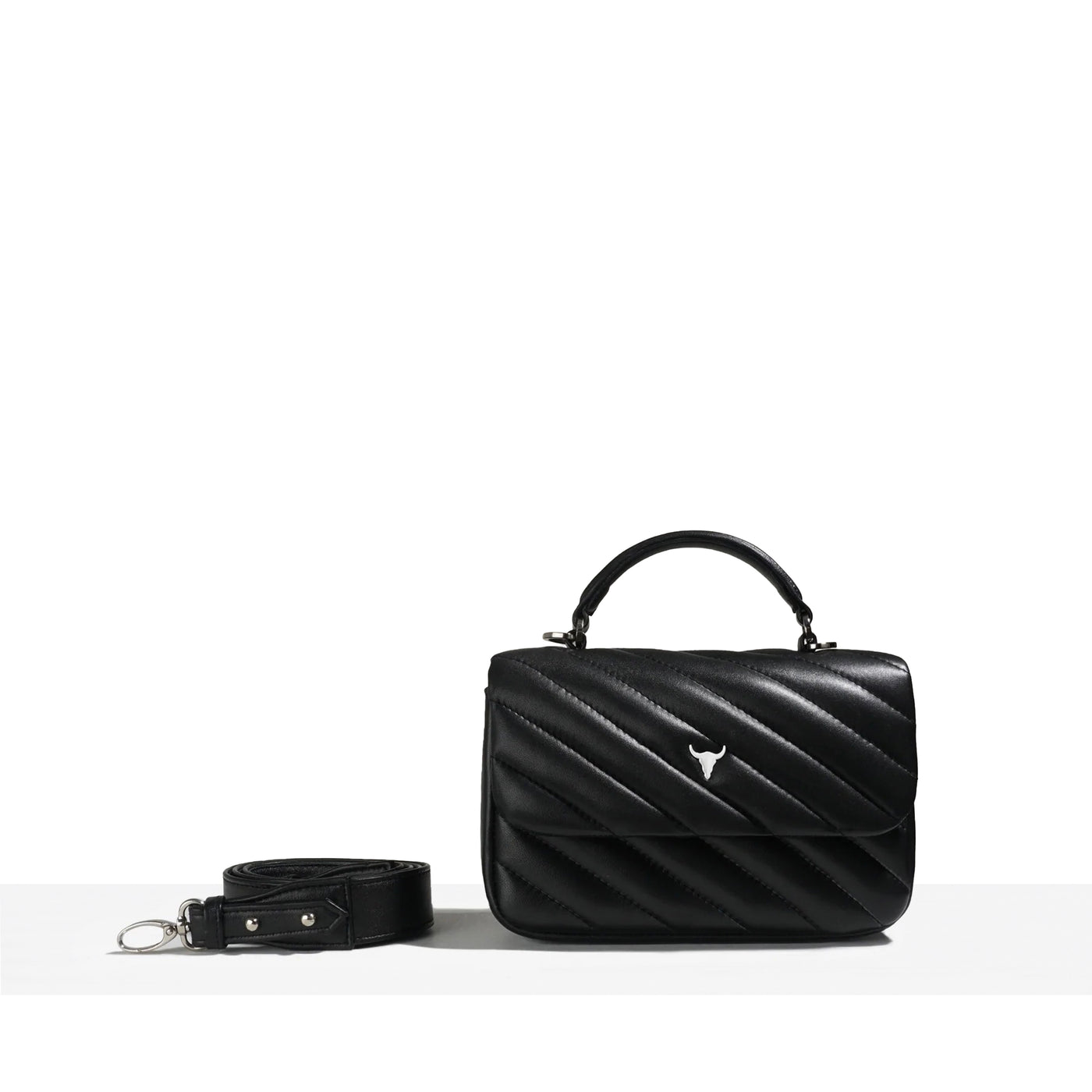 MINI BRIGITTE BAG - QUILTED BLACK LEATHER