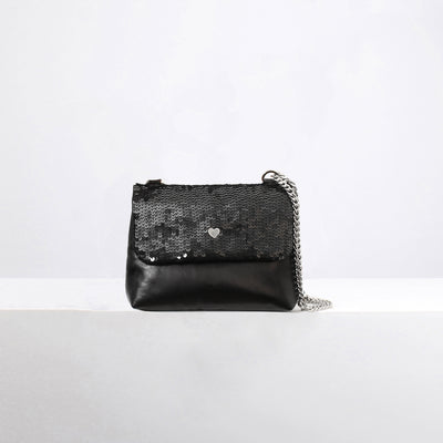 MINI CAPRI BAG - BLACK SEQUINS