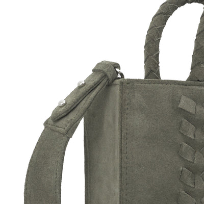 MINI CHARLIE BAG - KHAKI SUEDE