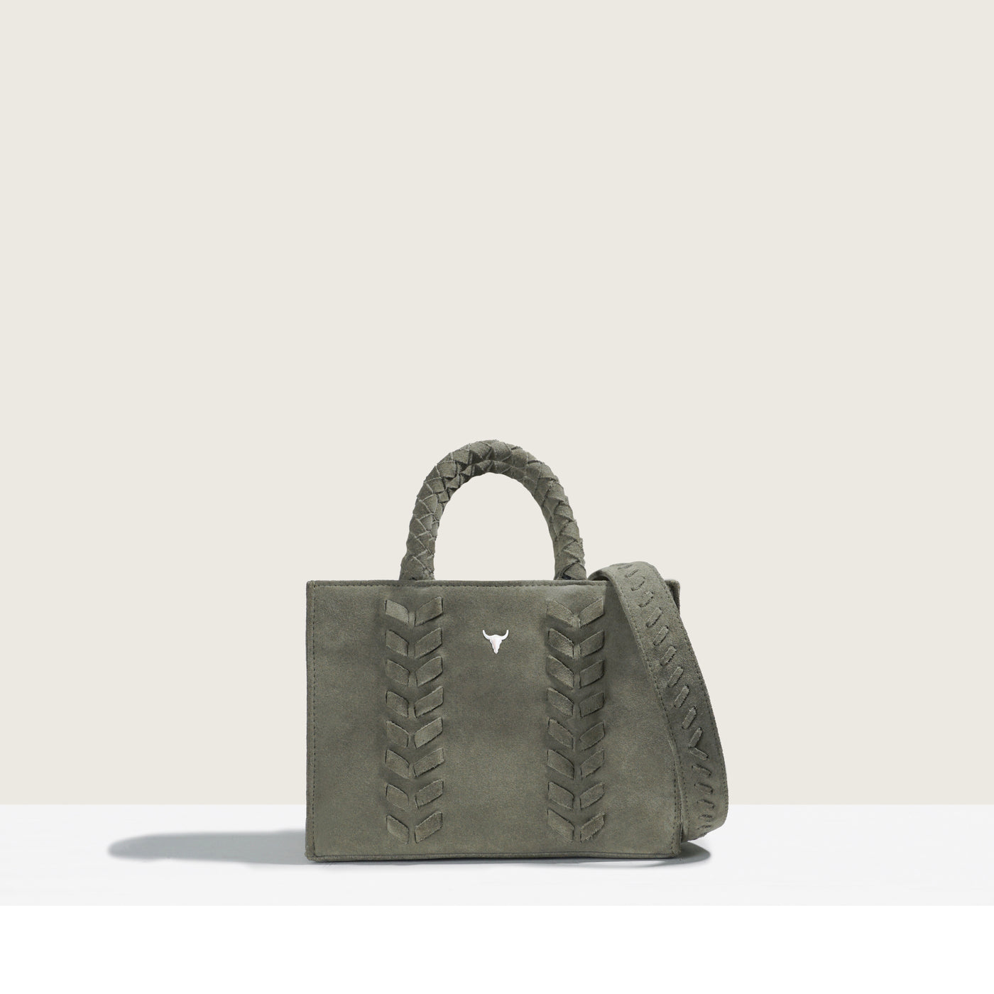 MINI CHARLIE BAG - KHAKI SUEDE