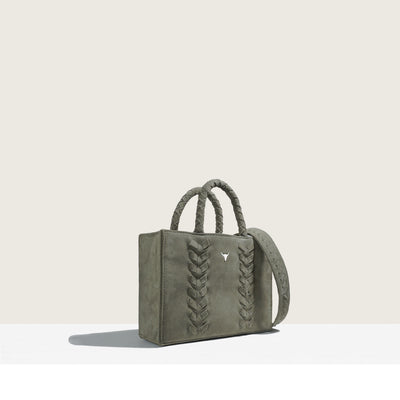 MINI CHARLIE BAG - KHAKI SUEDE