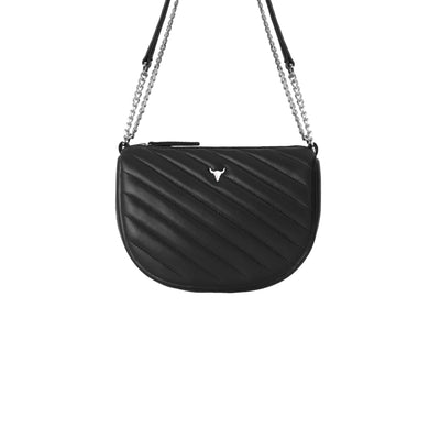 SAC FRED ORIGINAL - CUIR NOIR MATELASSÉ