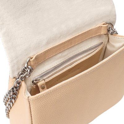 MINI JOSH BAG - BEIGE LEATHER