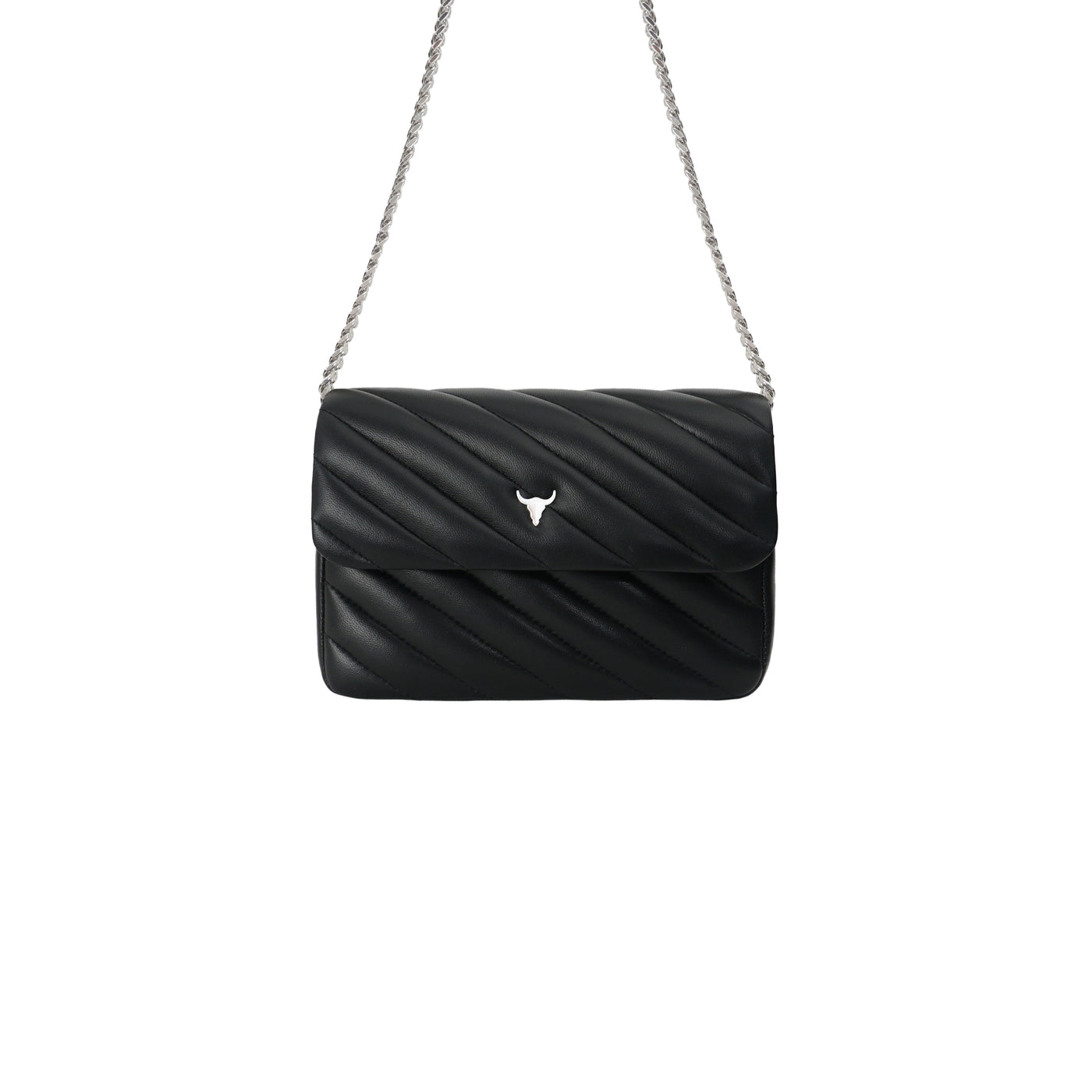 MINI JOSH BAG - QUILTED BLACK LEATHER