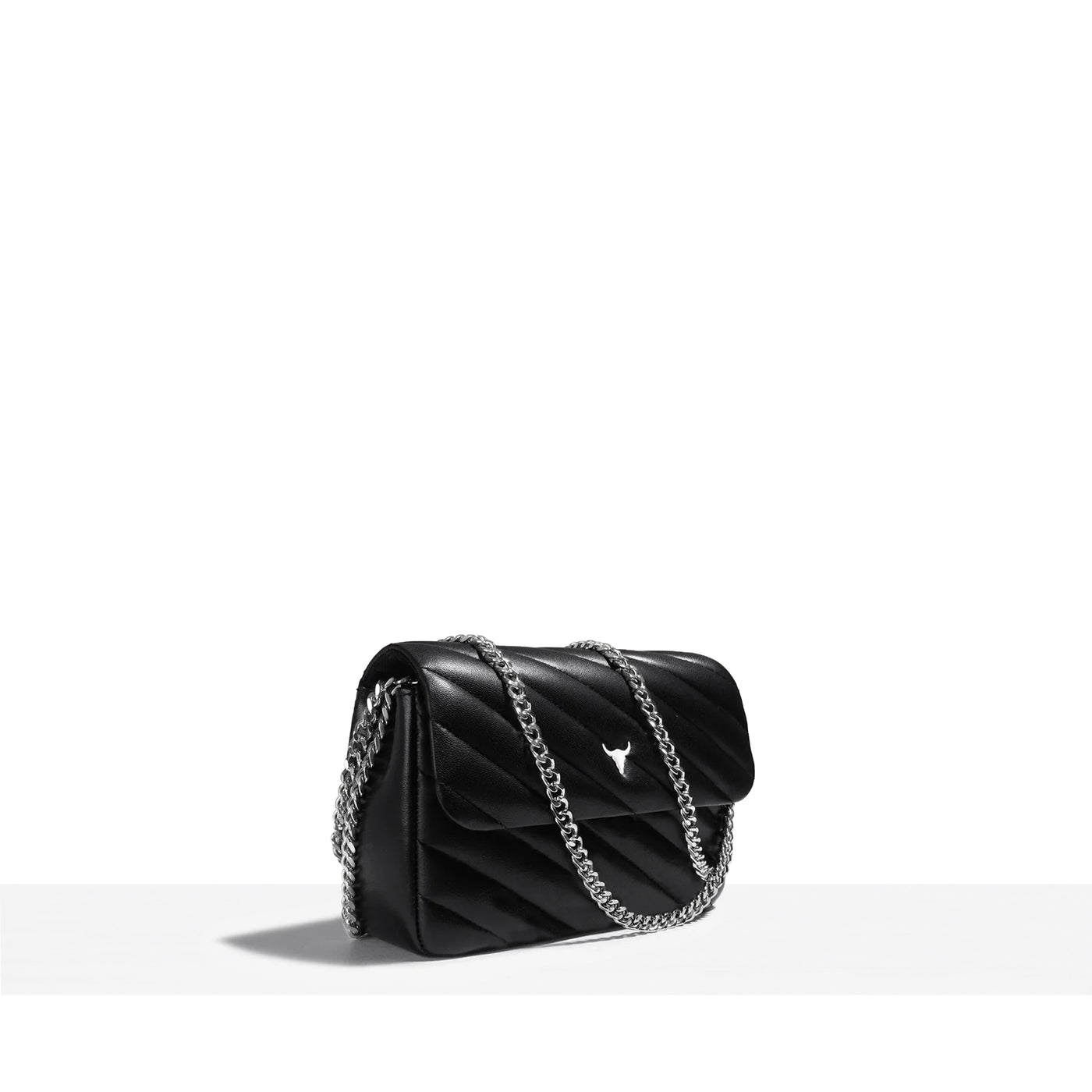 MINI JOSH BAG - QUILTED BLACK LEATHER