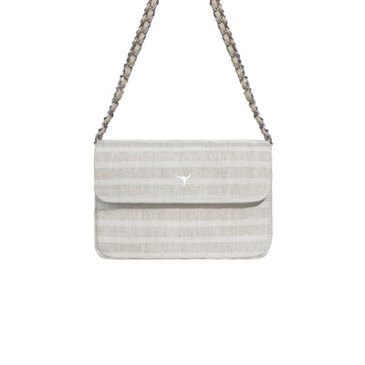 MINI JOSH BAG - STRIPED LINEN