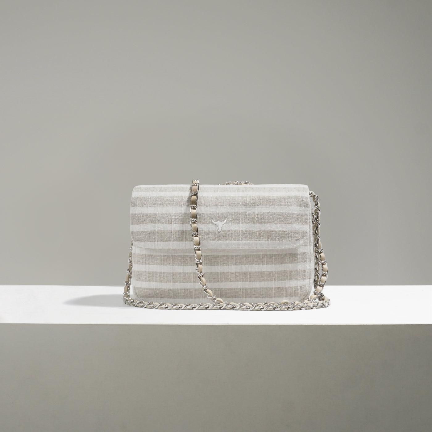 MINI JOSH BAG - STRIPED LINEN