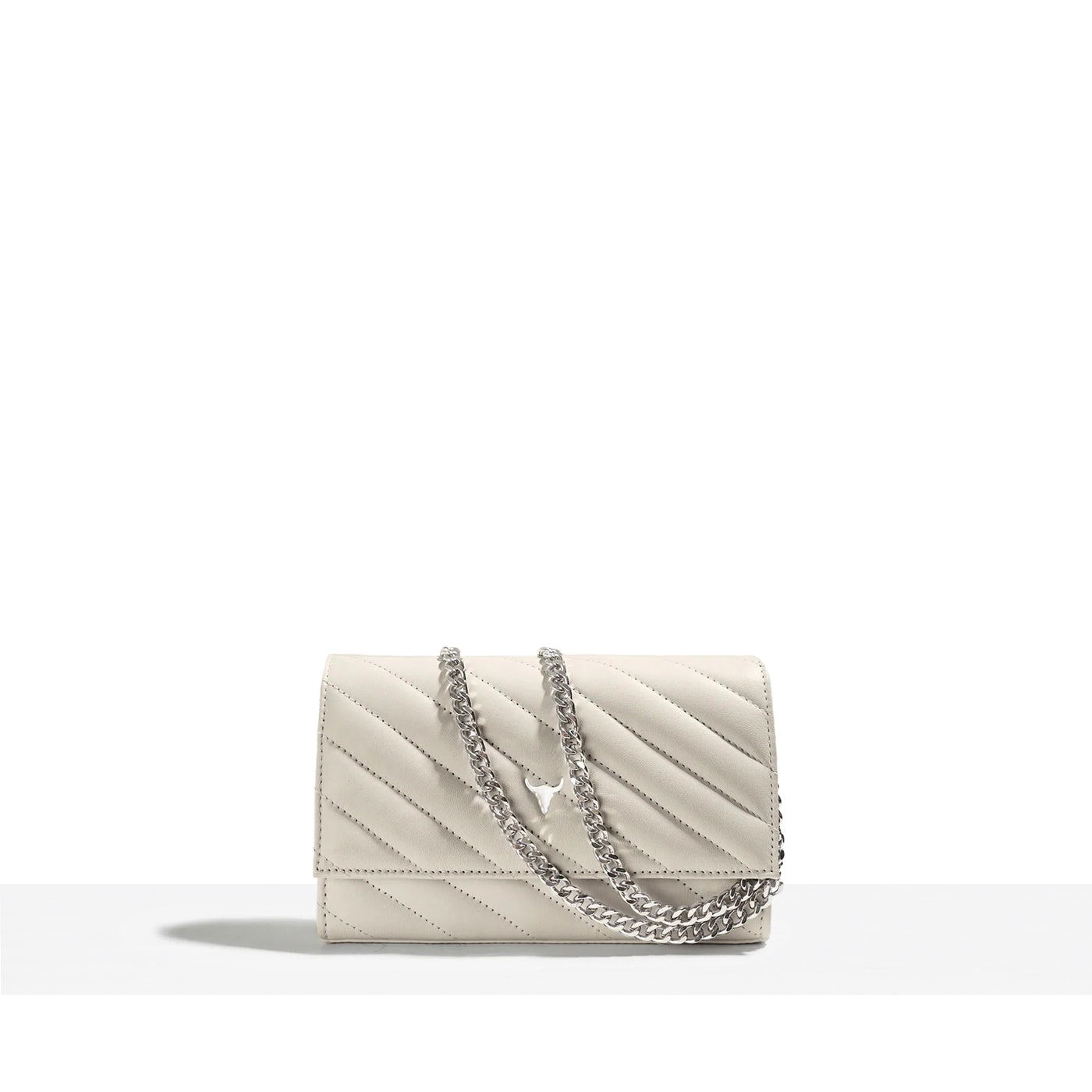 SAC MINI NELLY - CUIR OFF-WHITE MATELASSÉ