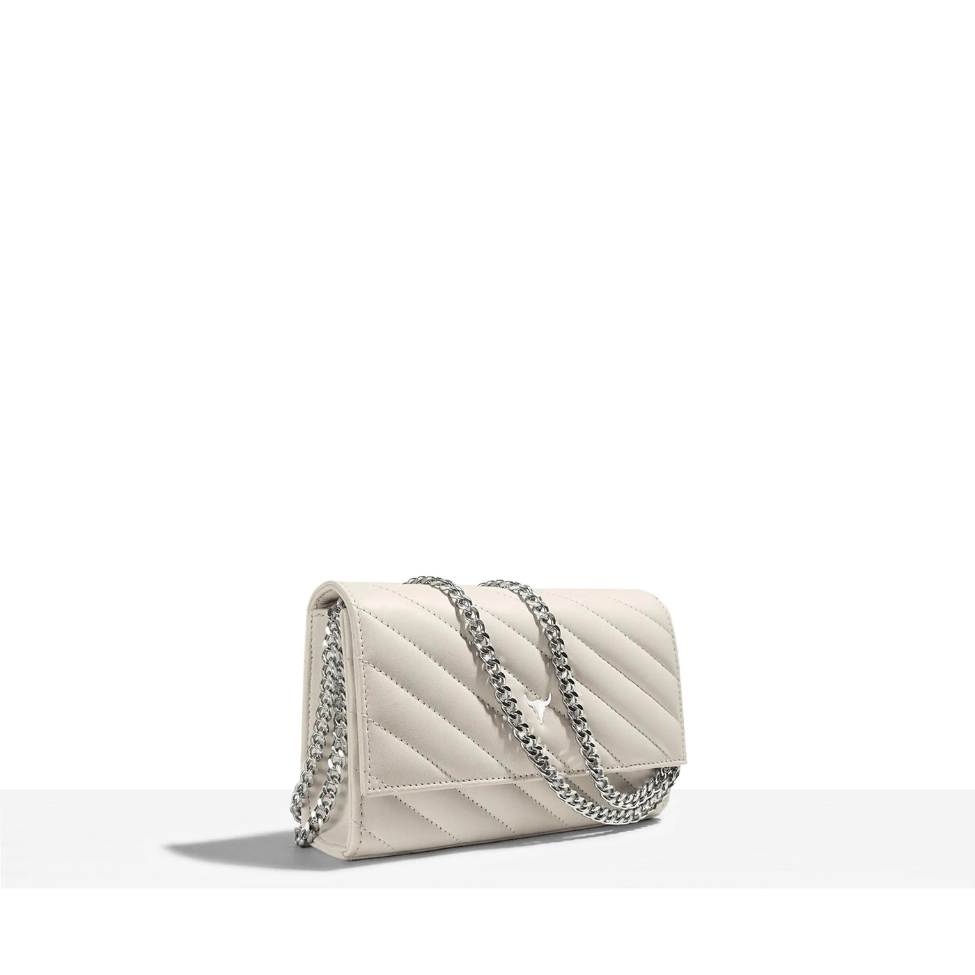 SAC MINI NELLY - CUIR OFF-WHITE MATELASSÉ