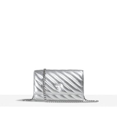 MINI NELLY BAG - GRAY CHROME LEATHER