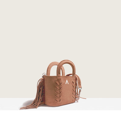 SAC MINI ZOÉ - DAIM VIEUX-ROSE