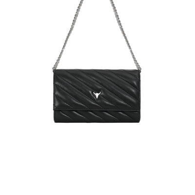 MINI NELLY BAG - QUILTED BLACK LEATHER