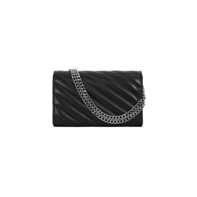 MINI NELLY BAG - QUILTED BLACK LEATHER