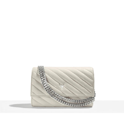 SAC NELLY ORIGINAL - CUIR OFF - WHITE MATELASSÉ