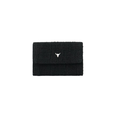 NATA PURSE - BLACK WOVEN COTTON