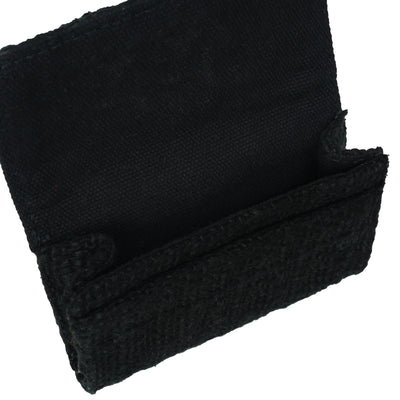 NATA PURSE - BLACK WOVEN COTTON