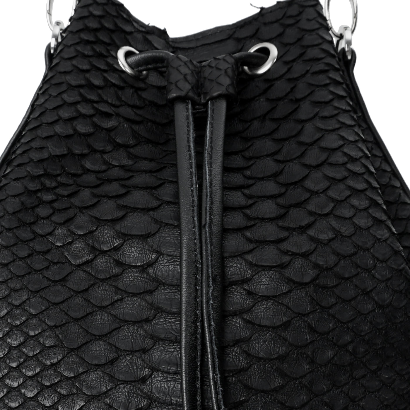 PAULETTE BAG - BLACK PYTHON