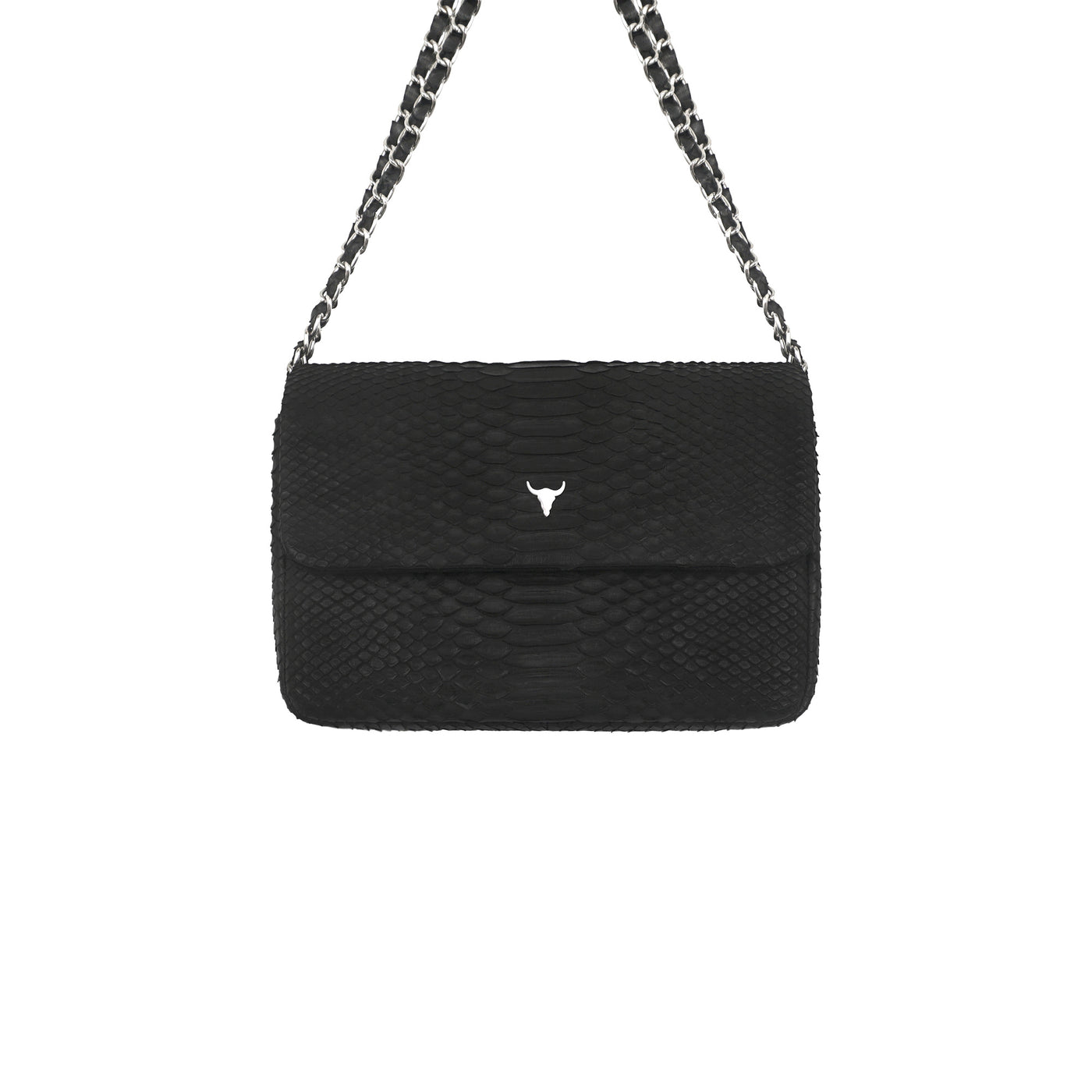 MAXI JOSH BAG - BLACK PYTHON