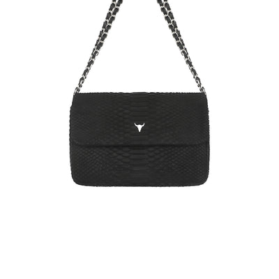 MAXI JOSH BAG - BLACK PYTHON