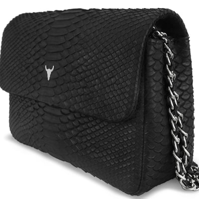 MAXI JOSH BAG - BLACK PYTHON