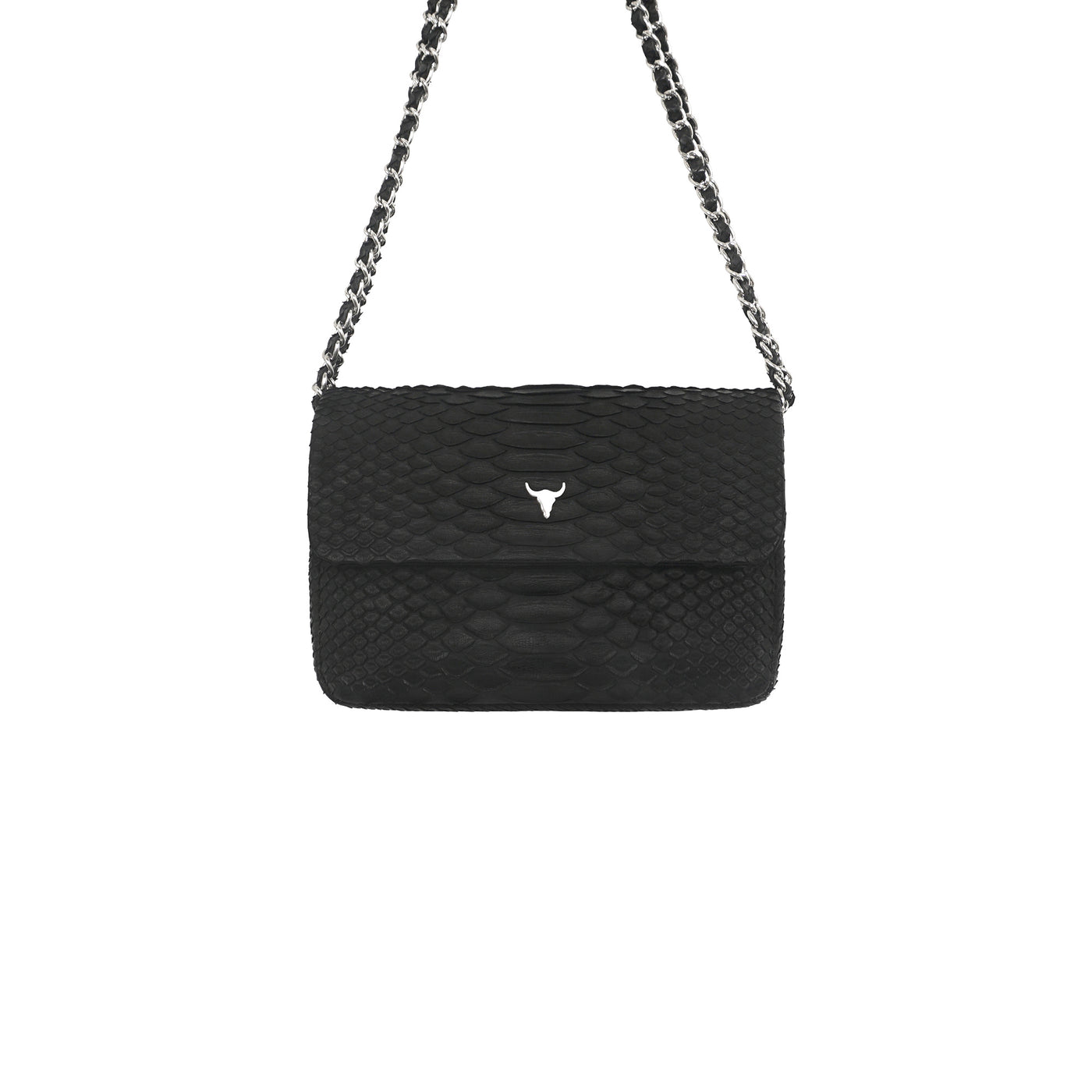 MINI JOSH BAG - BLACK PYTHON