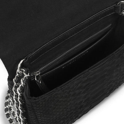 MINI JOSH BAG - BLACK PYTHON