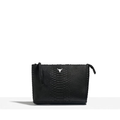 POCHETTE BAZAR - PYTHON NOIR