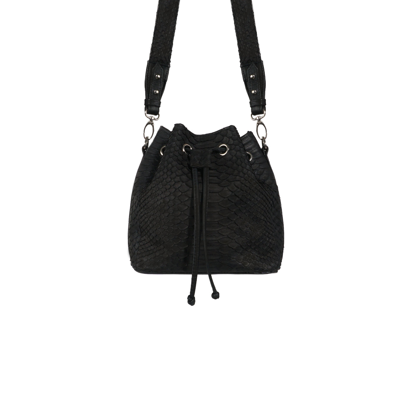 SAC MINI PAULETTE - PYTHON NOIR