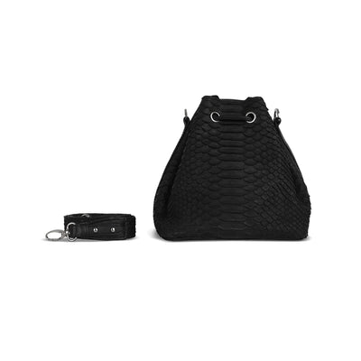 SAC MINI PAULETTE - PYTHON NOIR